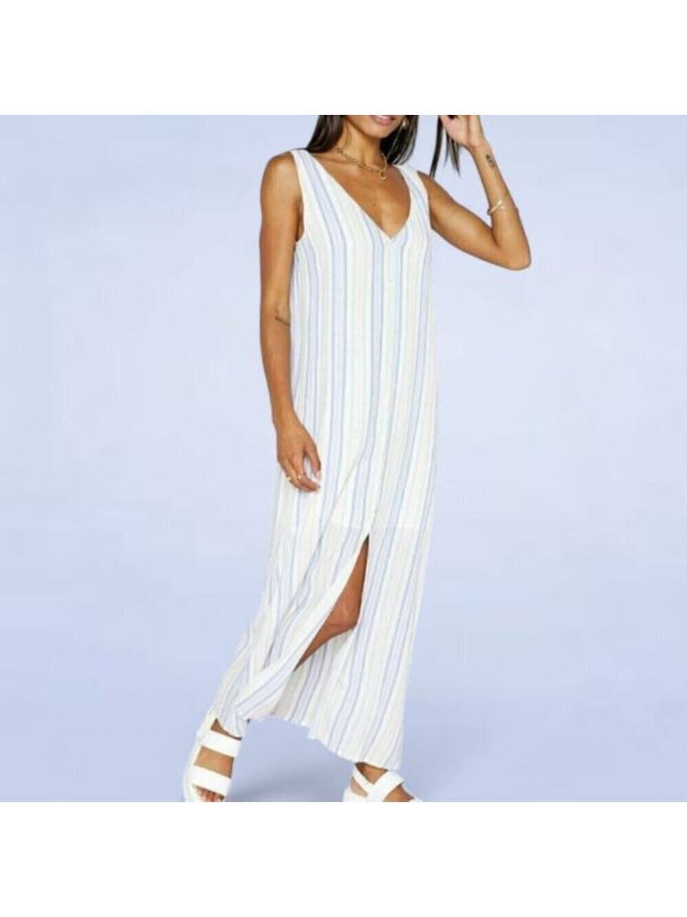 Sadie & Sage Danna Striped Maxi Dress - Size Medium